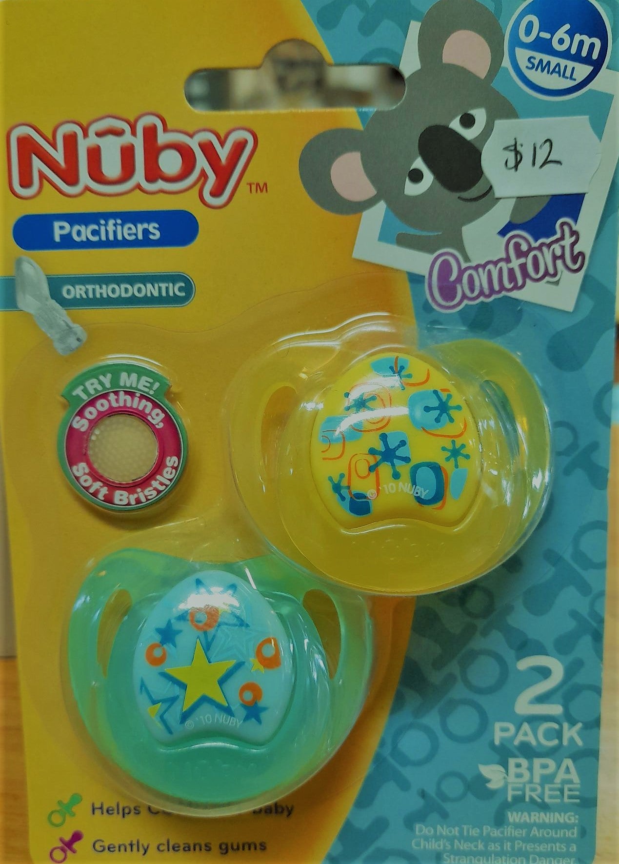 Nuby - Pacifier Orthodontic 2 Pack - 0-6m