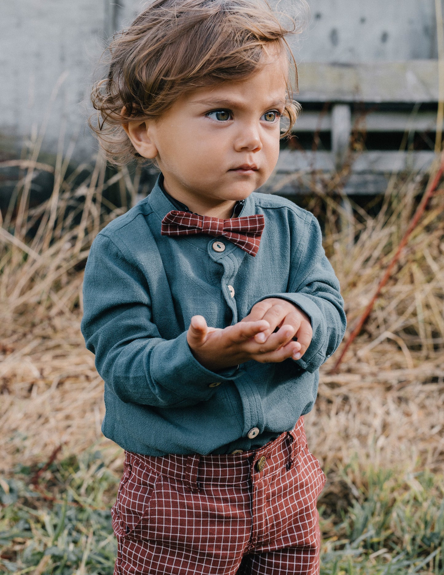 Spencer Boys Linen Blend Shirt - Azure